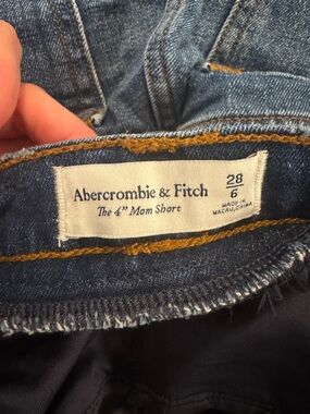 SOLD- Abercrombie & Fitch MATERNITY Blue Denim Mom Shorts